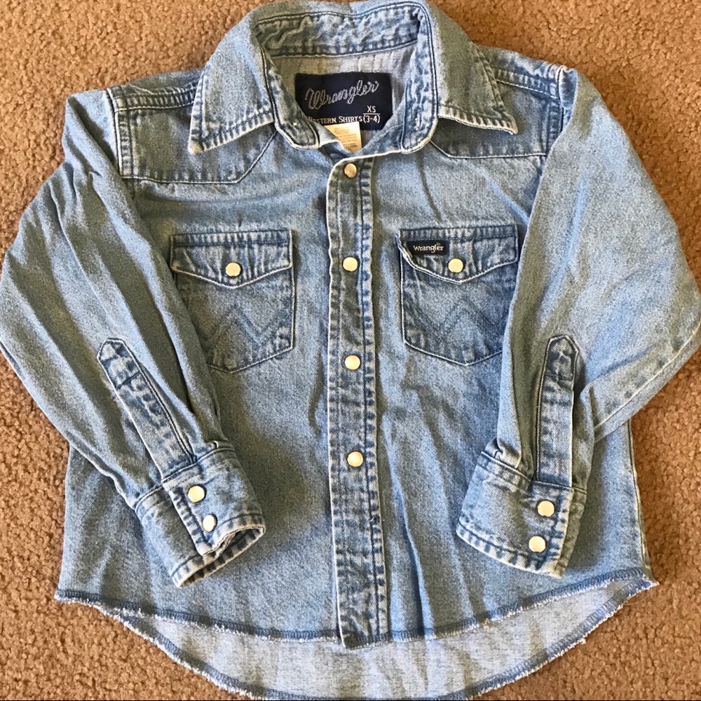 Toddler jean Wrangler pearl snap jean shirt